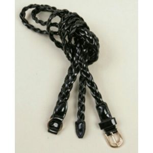 Black Double Braided Twist Belt